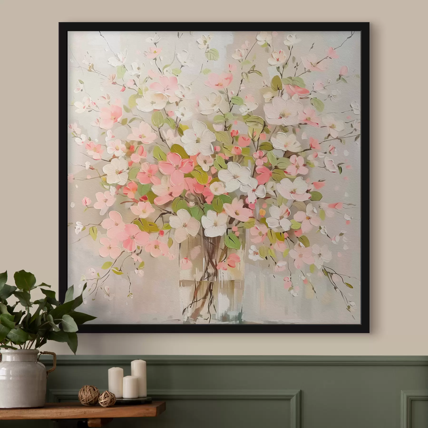 Fotobehang Een boeket bloemen en een vaas f40115