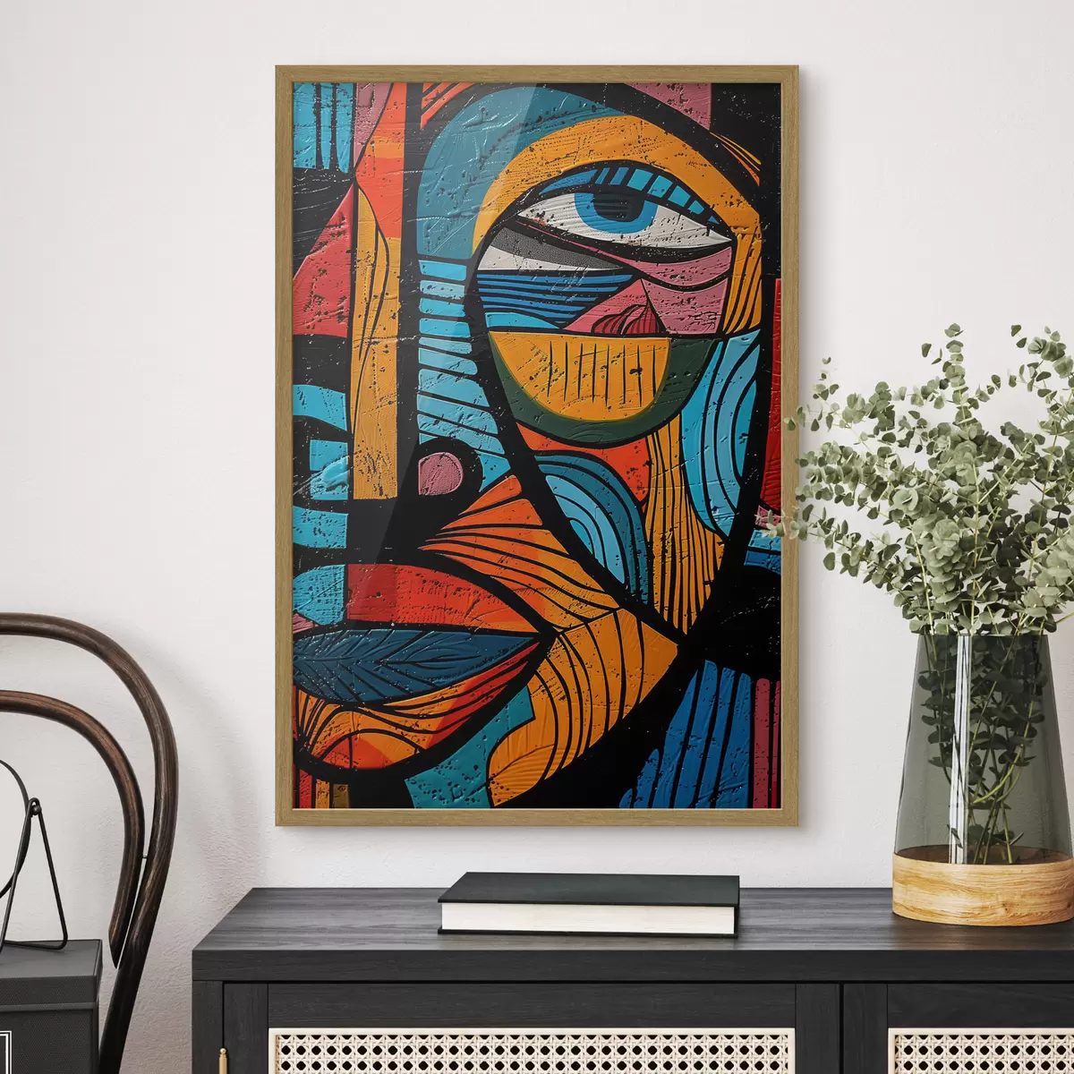 Poster Abstract gezicht f40207