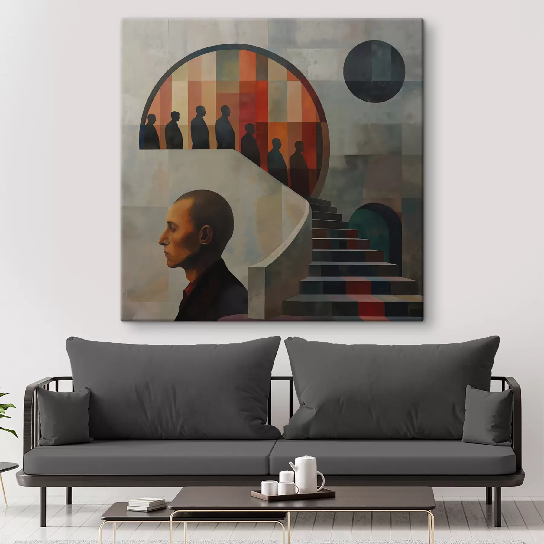  Schilderijen moderne illustratie van trappen s40238