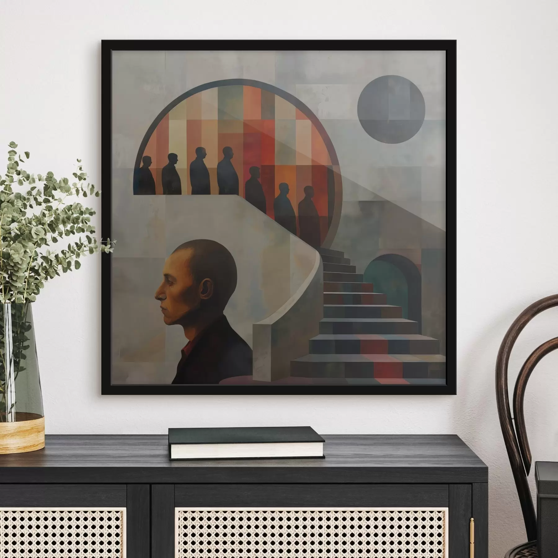 Fotobehang illustratie moderne trap f40238