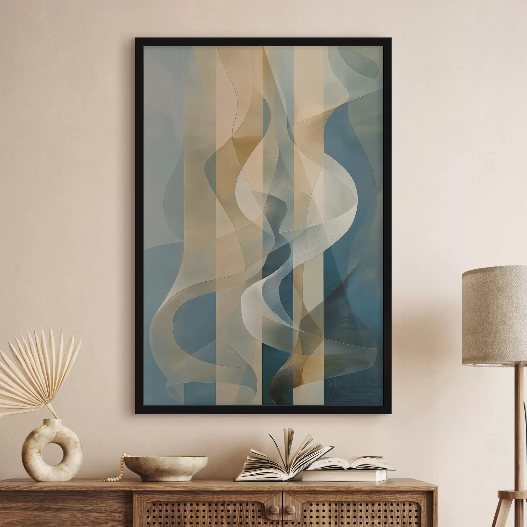 Fotobehang abstractie moderne golven f40244