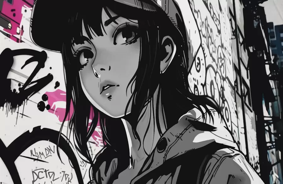 Fotobehang Anime meisje w00973