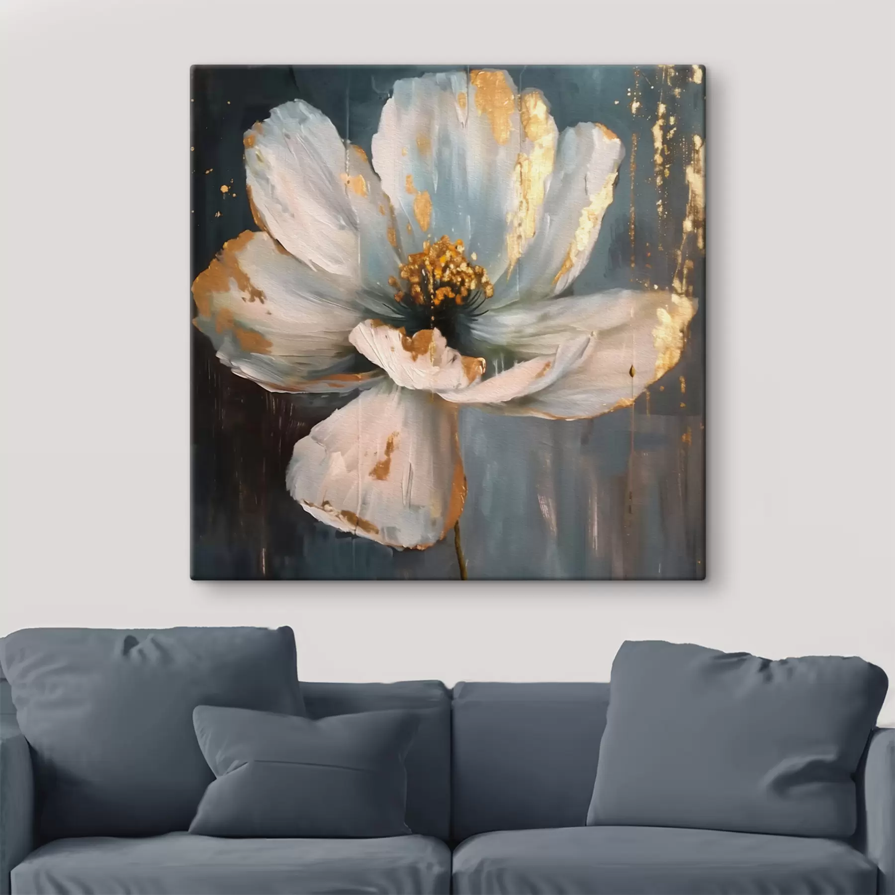 Fotobehang Een grote witte bloem s40513