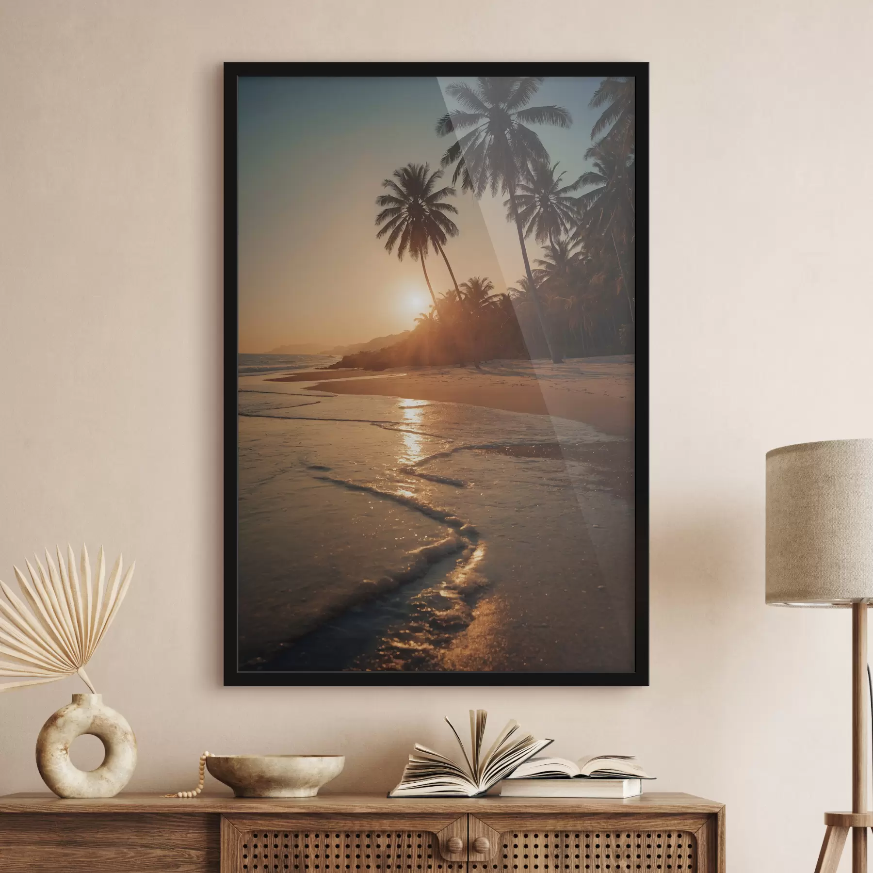 Fotobehang Strand bij zonsondergang f40465