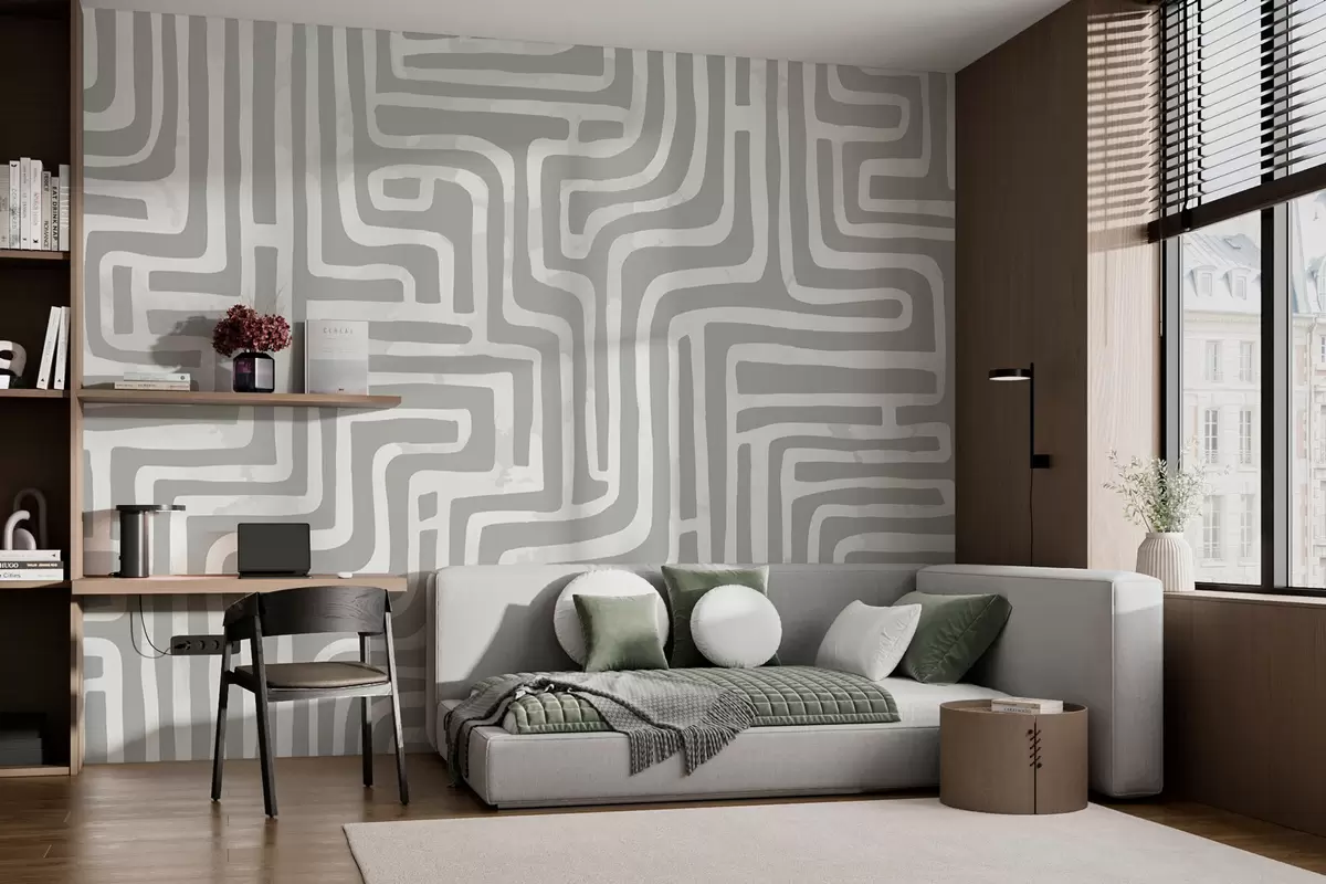 Fotobehang Stijlvol modern labyrint w08299v2