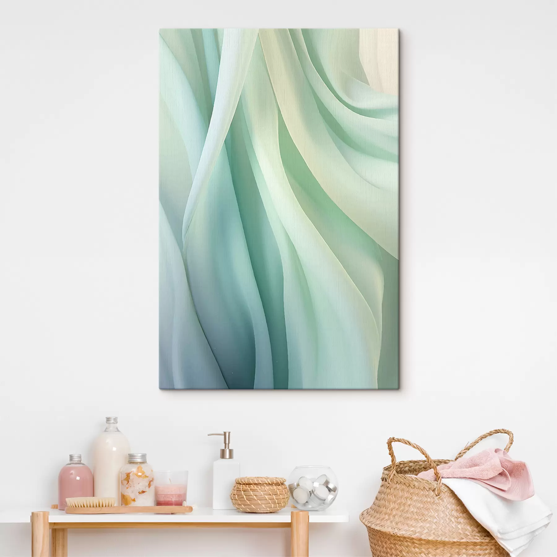  Schilderijen Abstractie, lijnen, delicate kleuren s40842