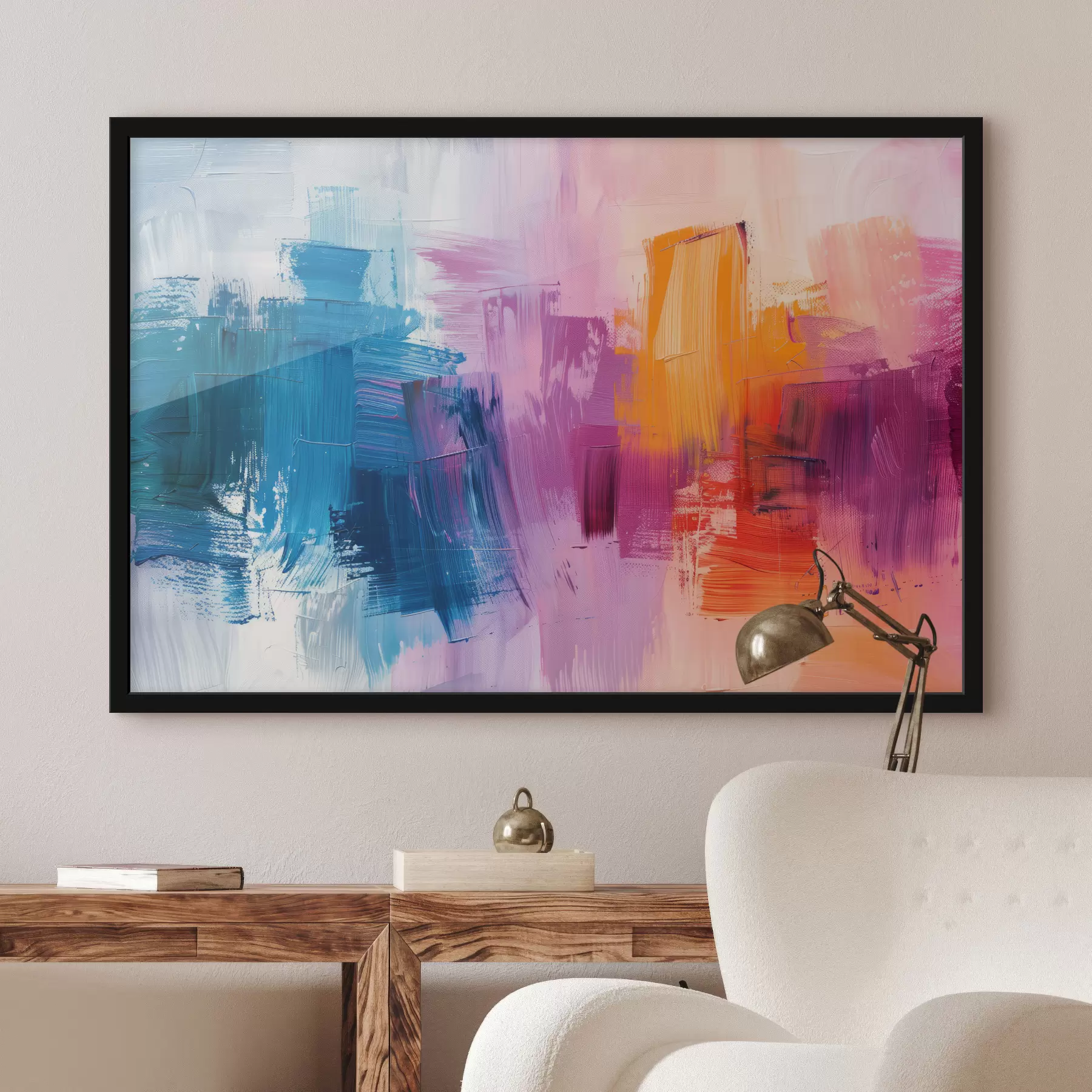 Fotobehang Verfstreken, verschillende kleuren, aquarel f40786