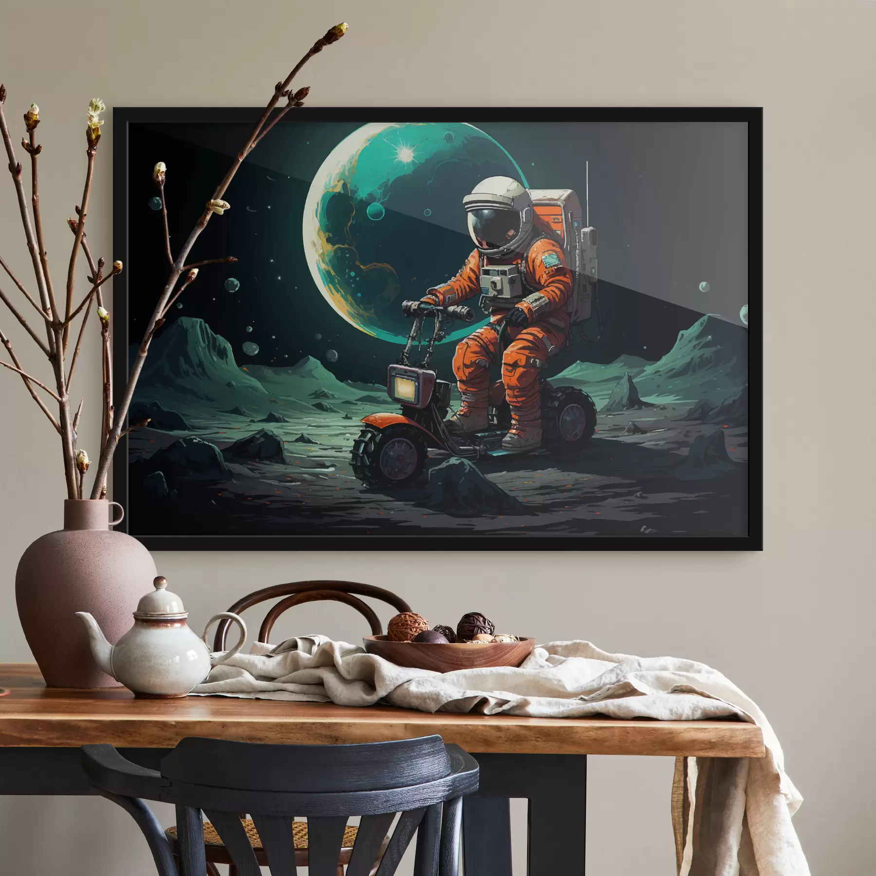  Schilderijen Astronaut op de maan f40837