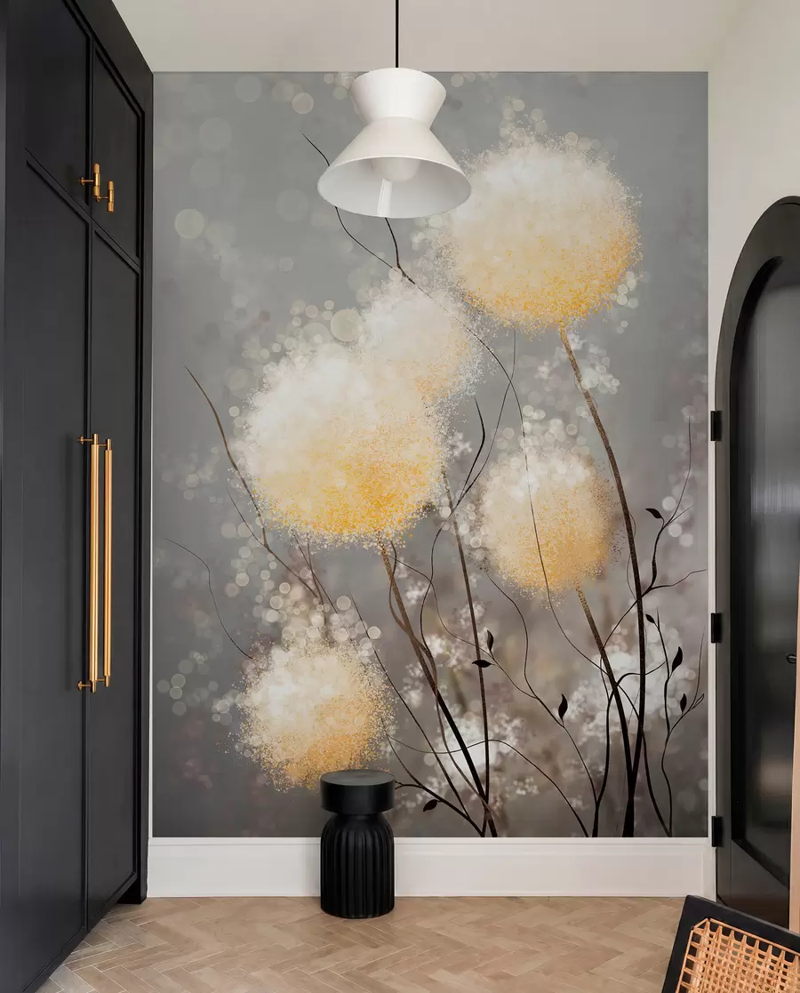 Fotobehang Feeënbloei van paardenbloemen u33910