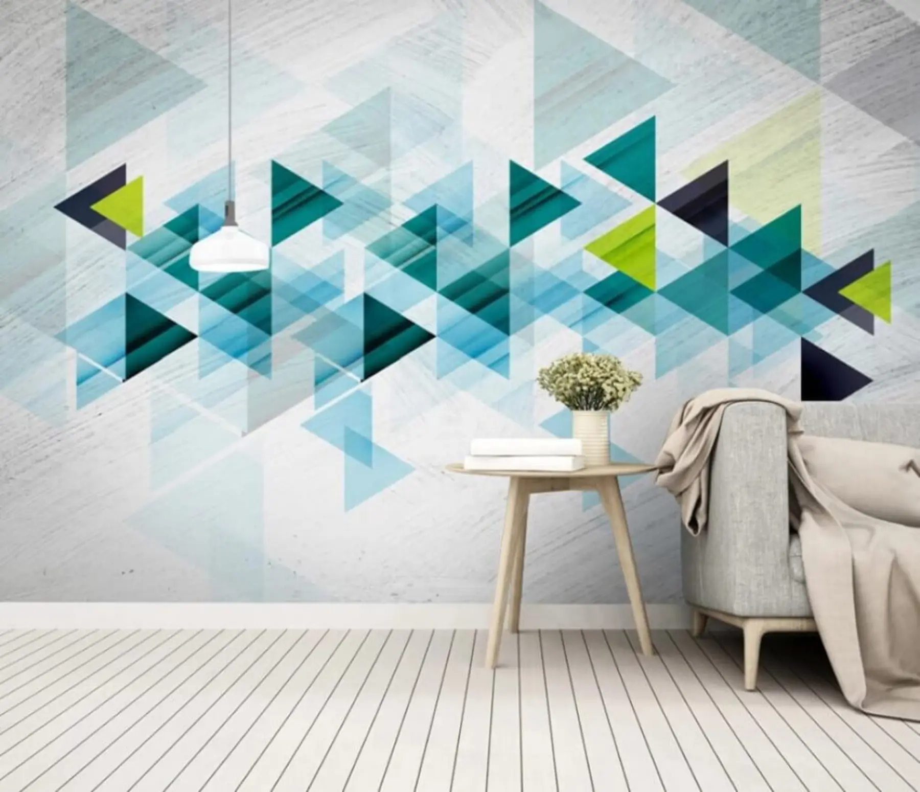 Fotobehang Abstracte horizon van driehoeken u35314