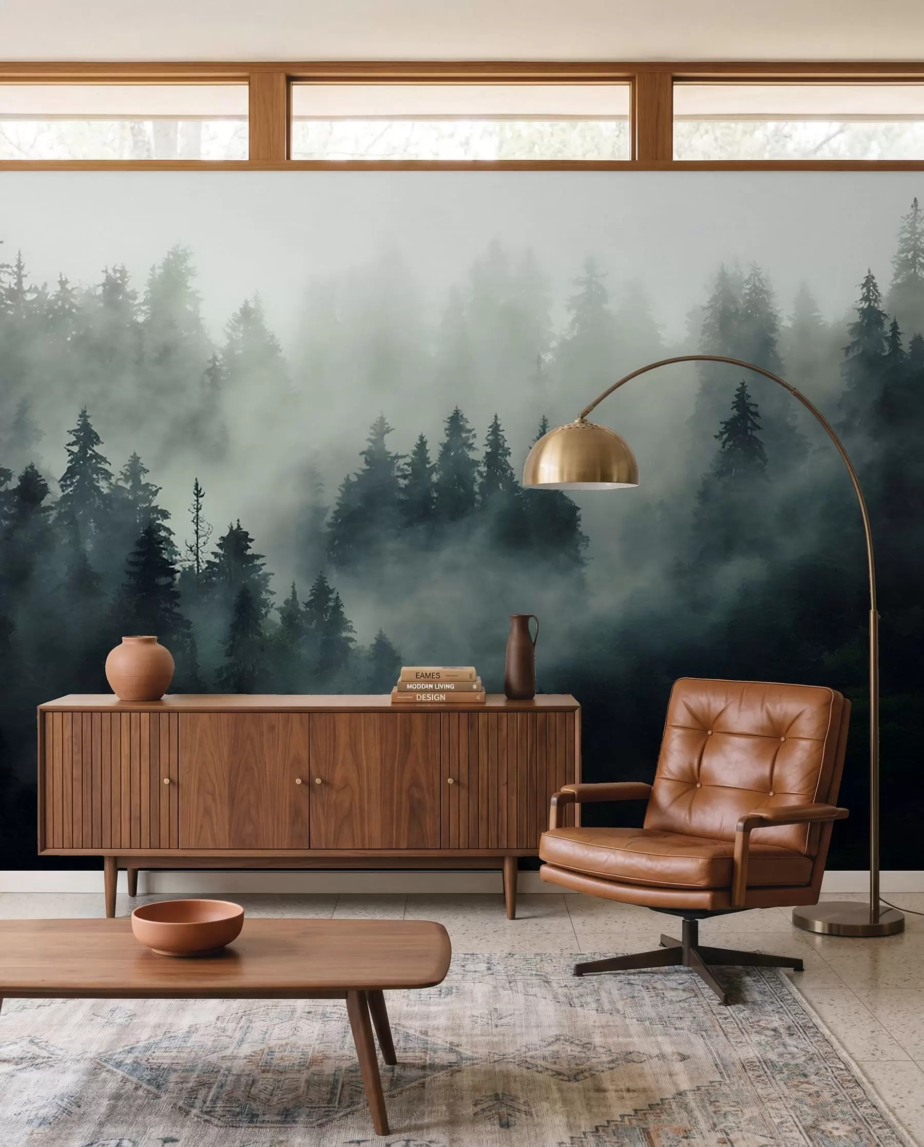 Fotobehang Bos bij dageraad u36439