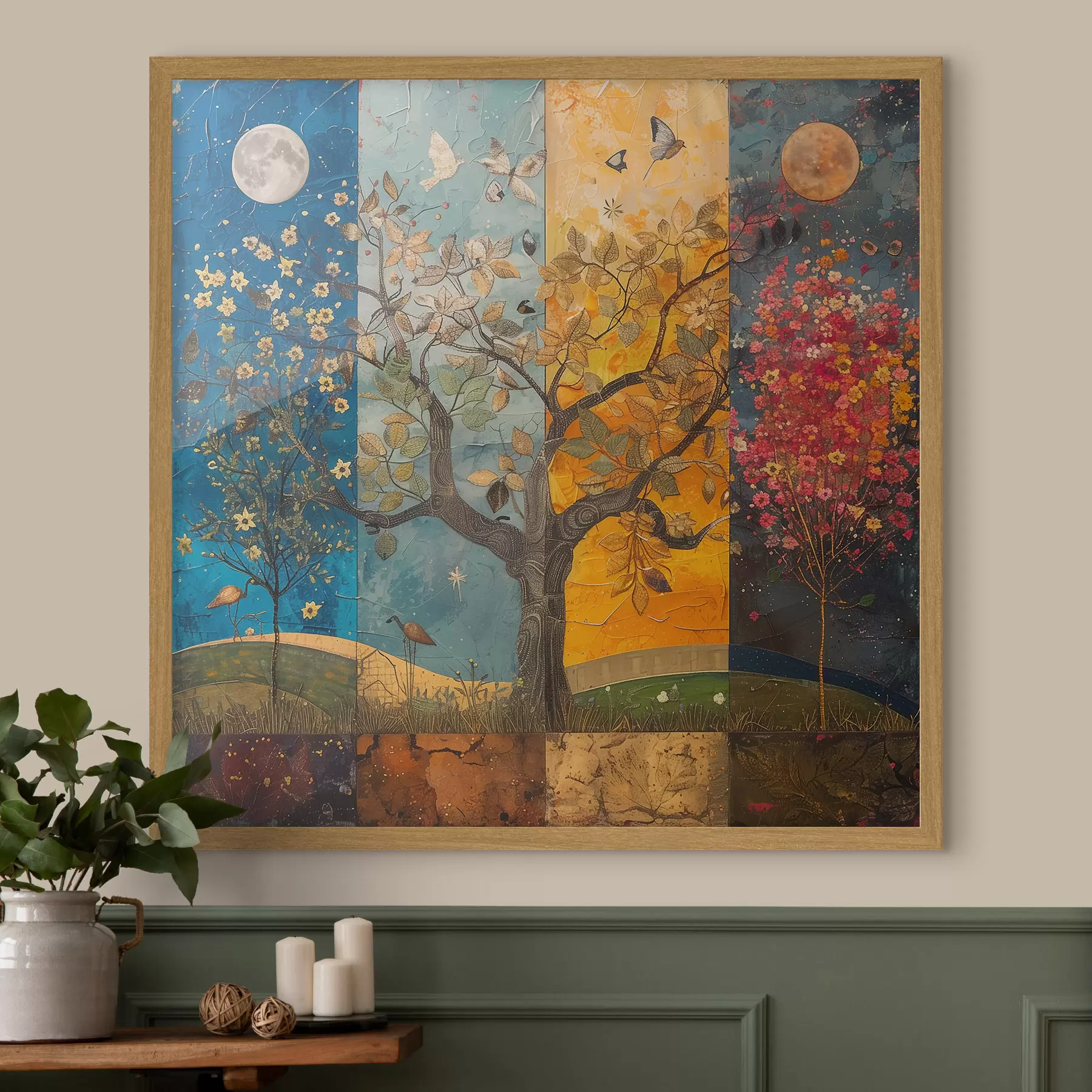 Fotobehang De boom der seizoenen f40921