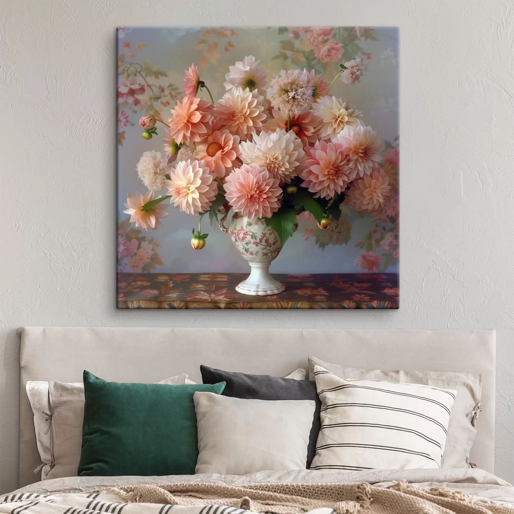Fotobehang Fijn boeket chrysanten in een vaas s41002