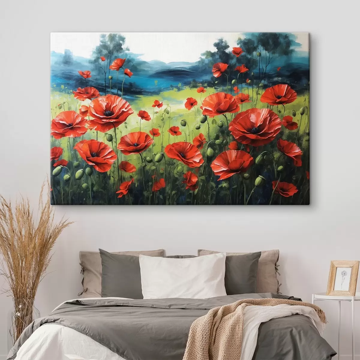  Schilderijen Klaprozen op acrylachtergrond s41035