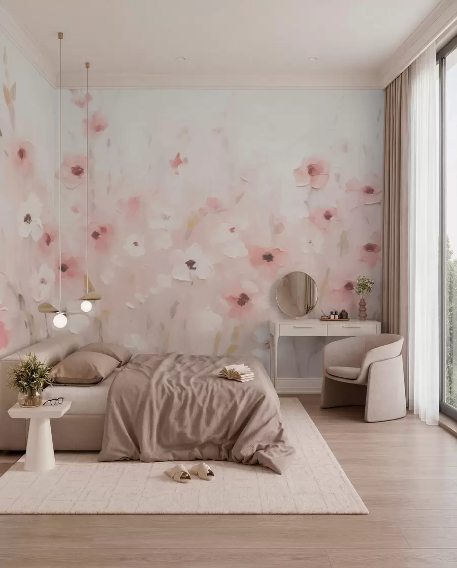 Fotobehang Zachte bloemen w01818