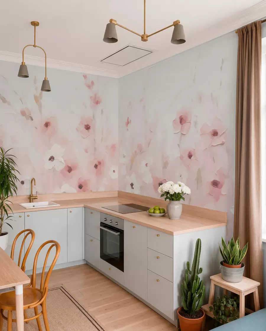 Fotobehang Zachte bloemen w01818