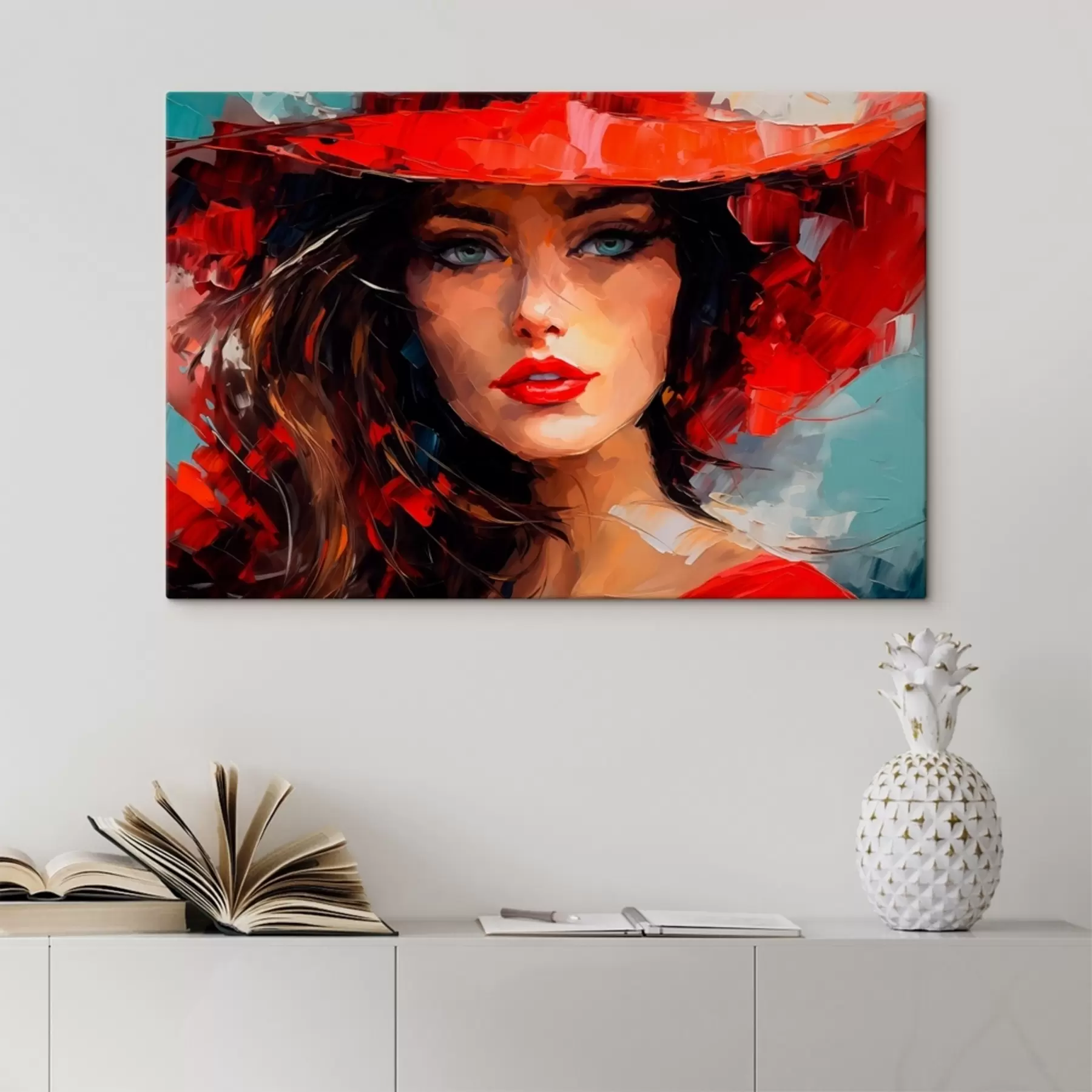 Fotobehang Meisje met hoed s41080