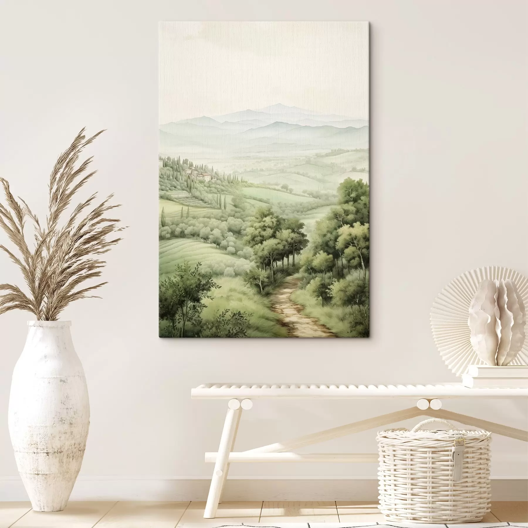  Schilderijen Mooie aquarel landschappen, rustiek, zomer s41221