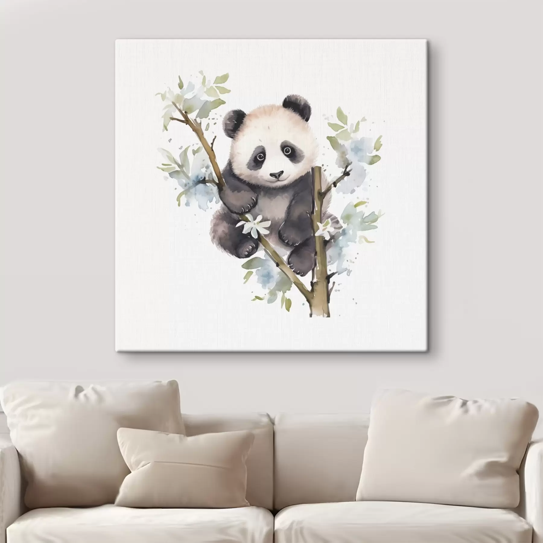  Schilderijen Schattige panda geniet van een rustig moment s38924