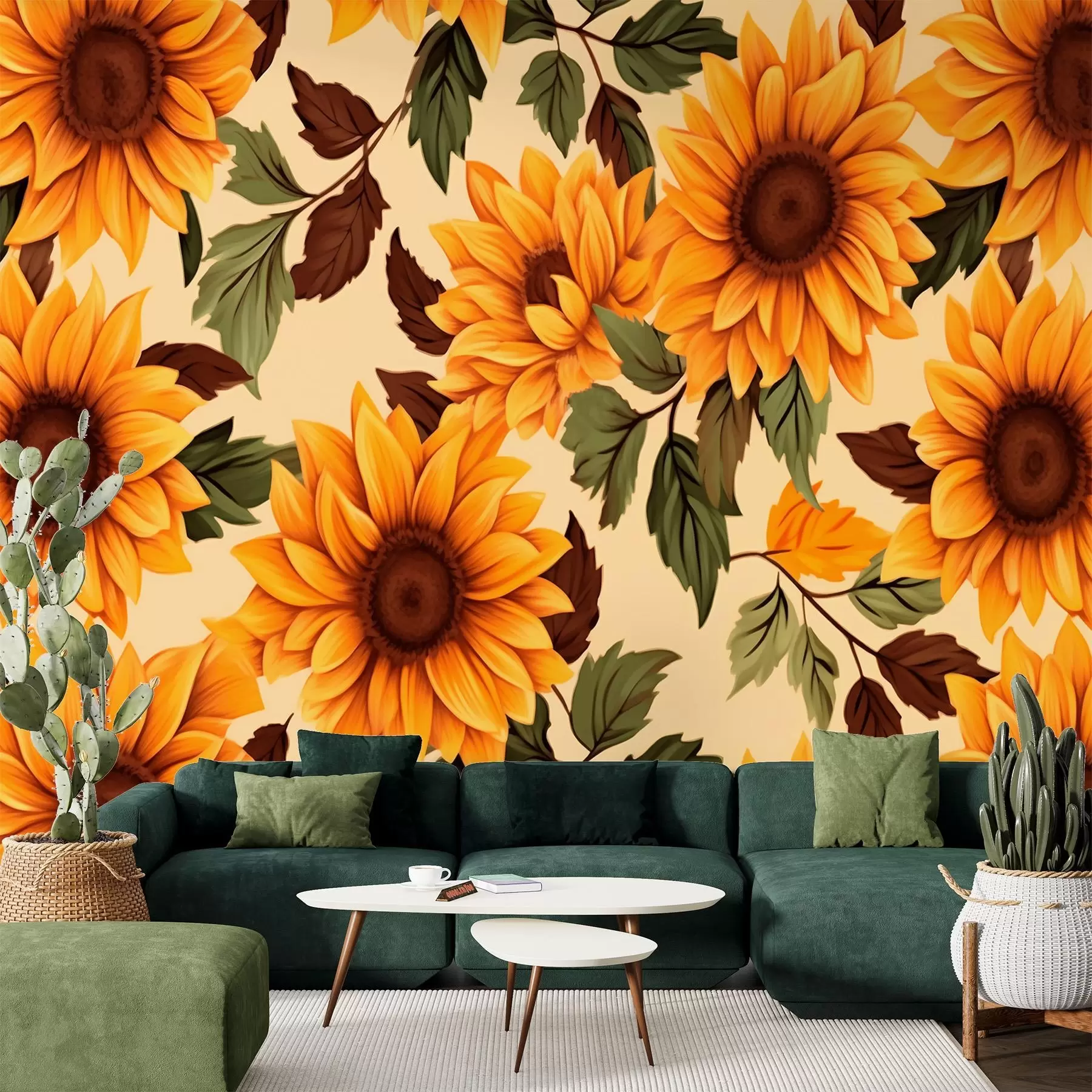 Fotobehang Zonnebloemen w01904