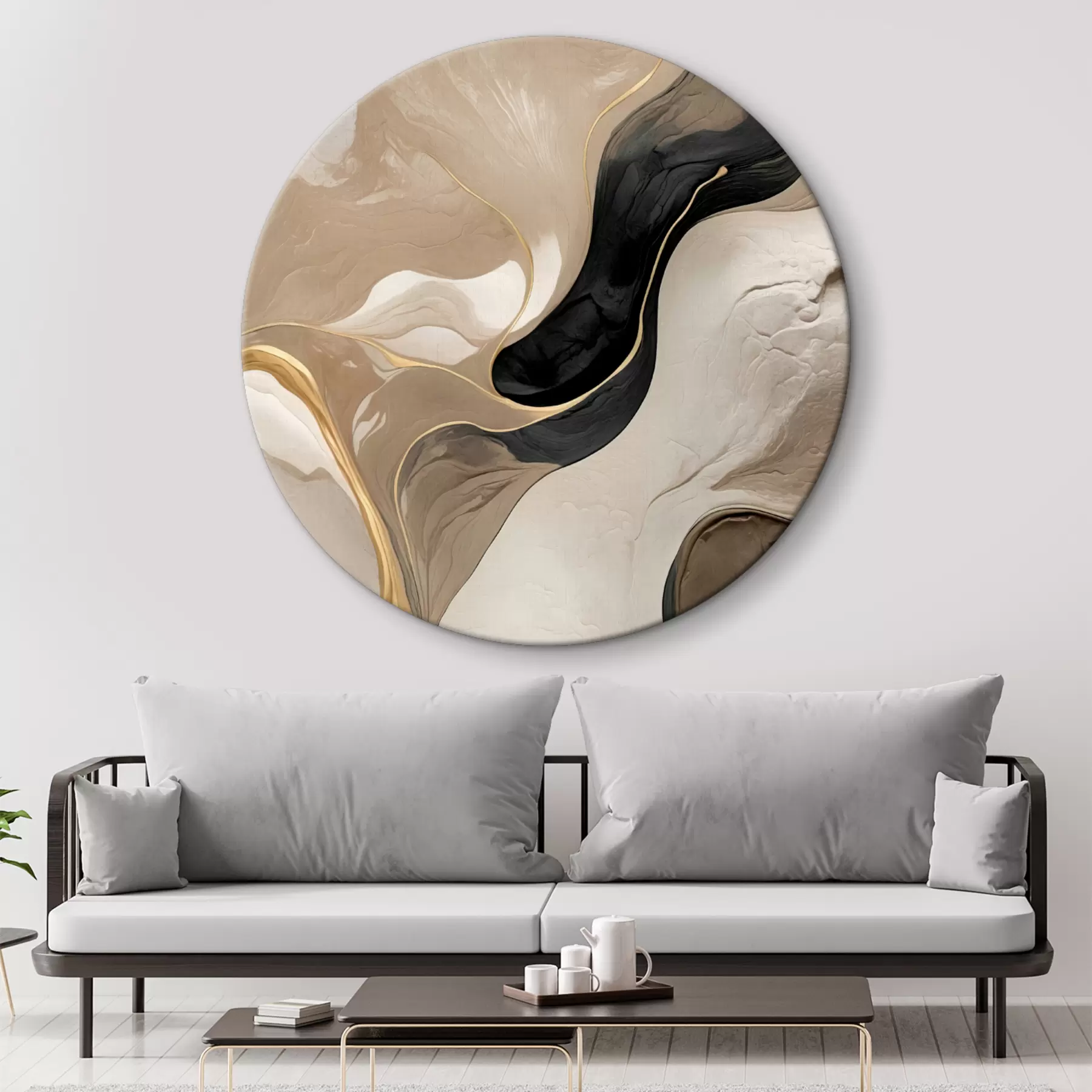  Schilderijen Abstractie met imitatie van textuur r39093