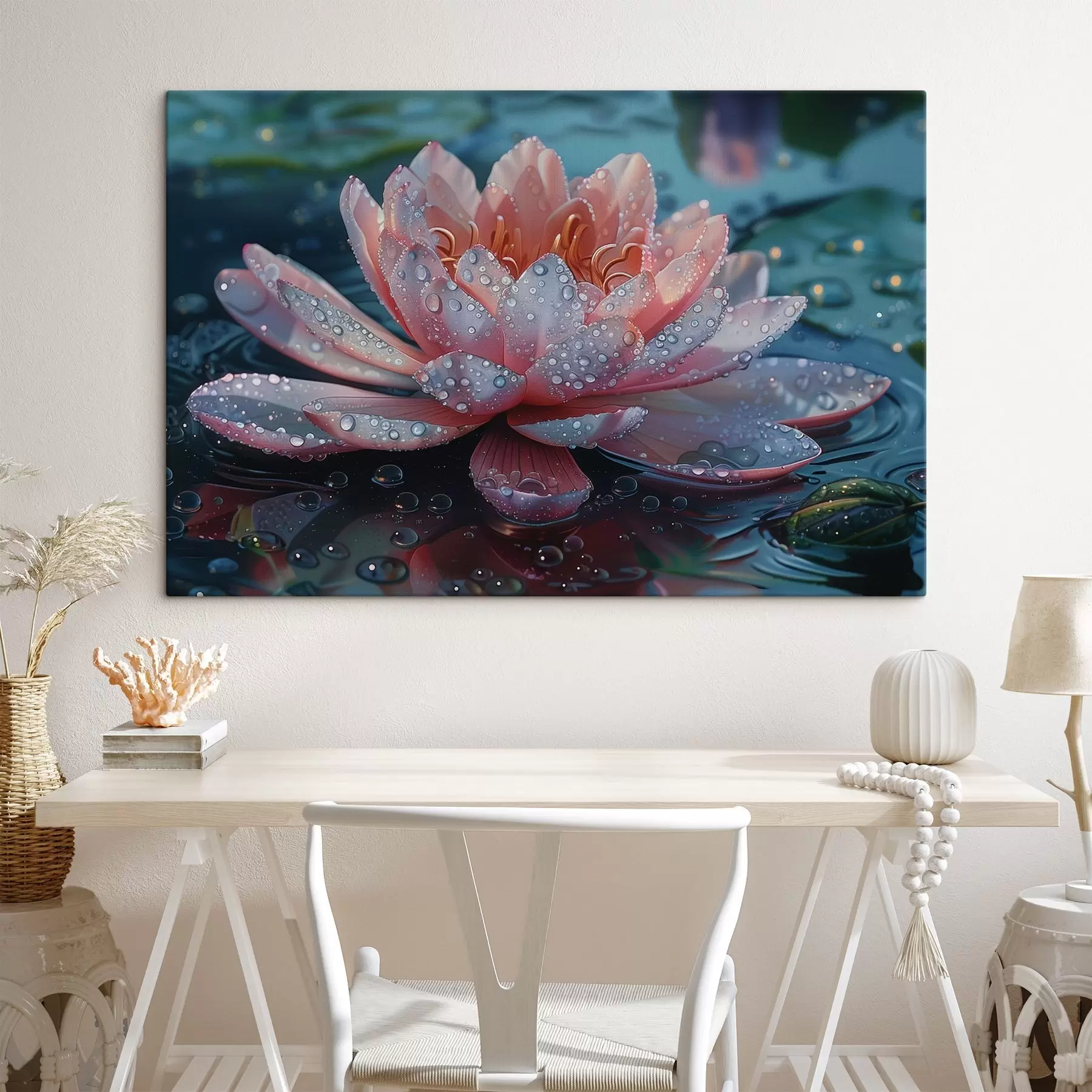 Fotobehang Roze lotusbloem s41432