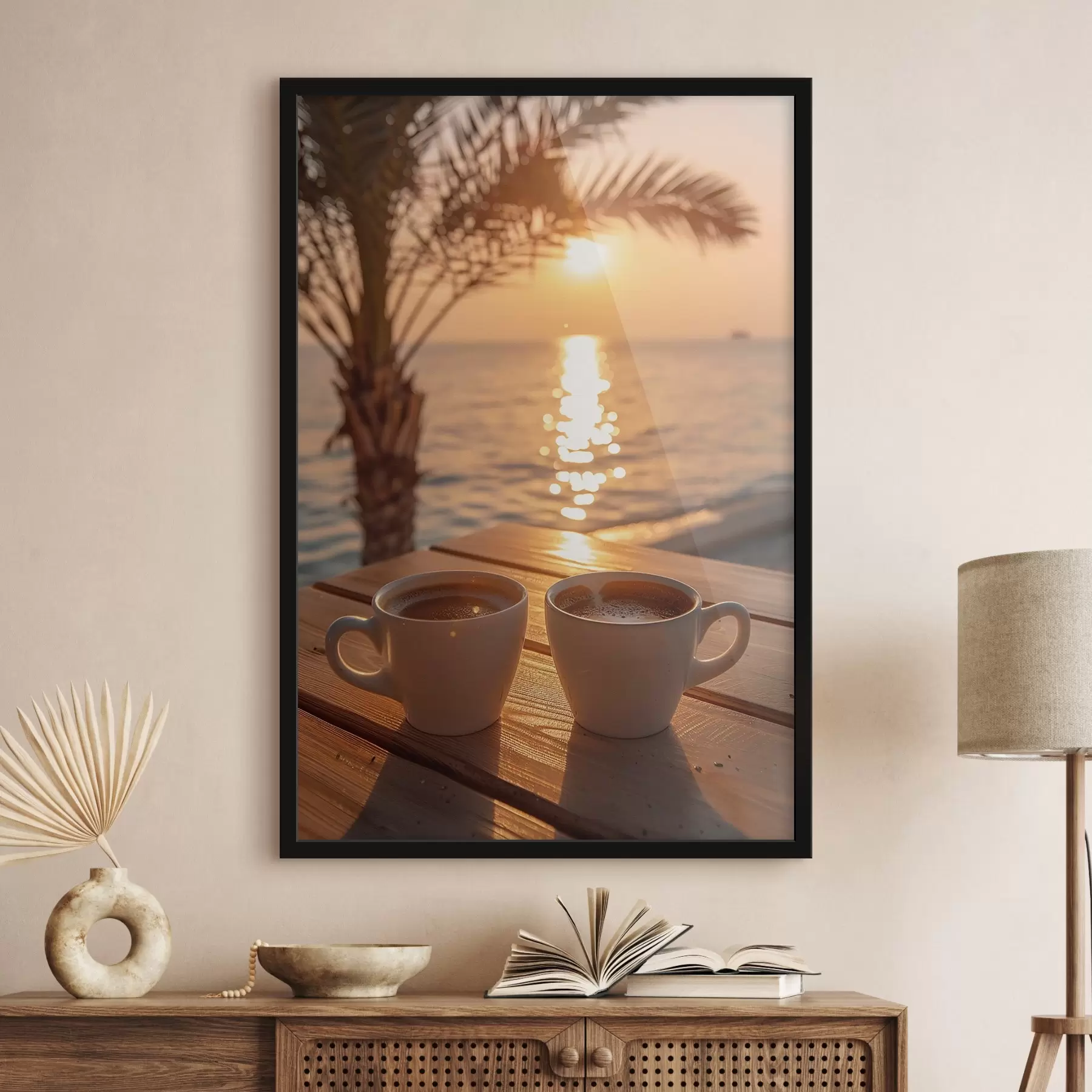 Fotobehang Koffie aan de kust f41431