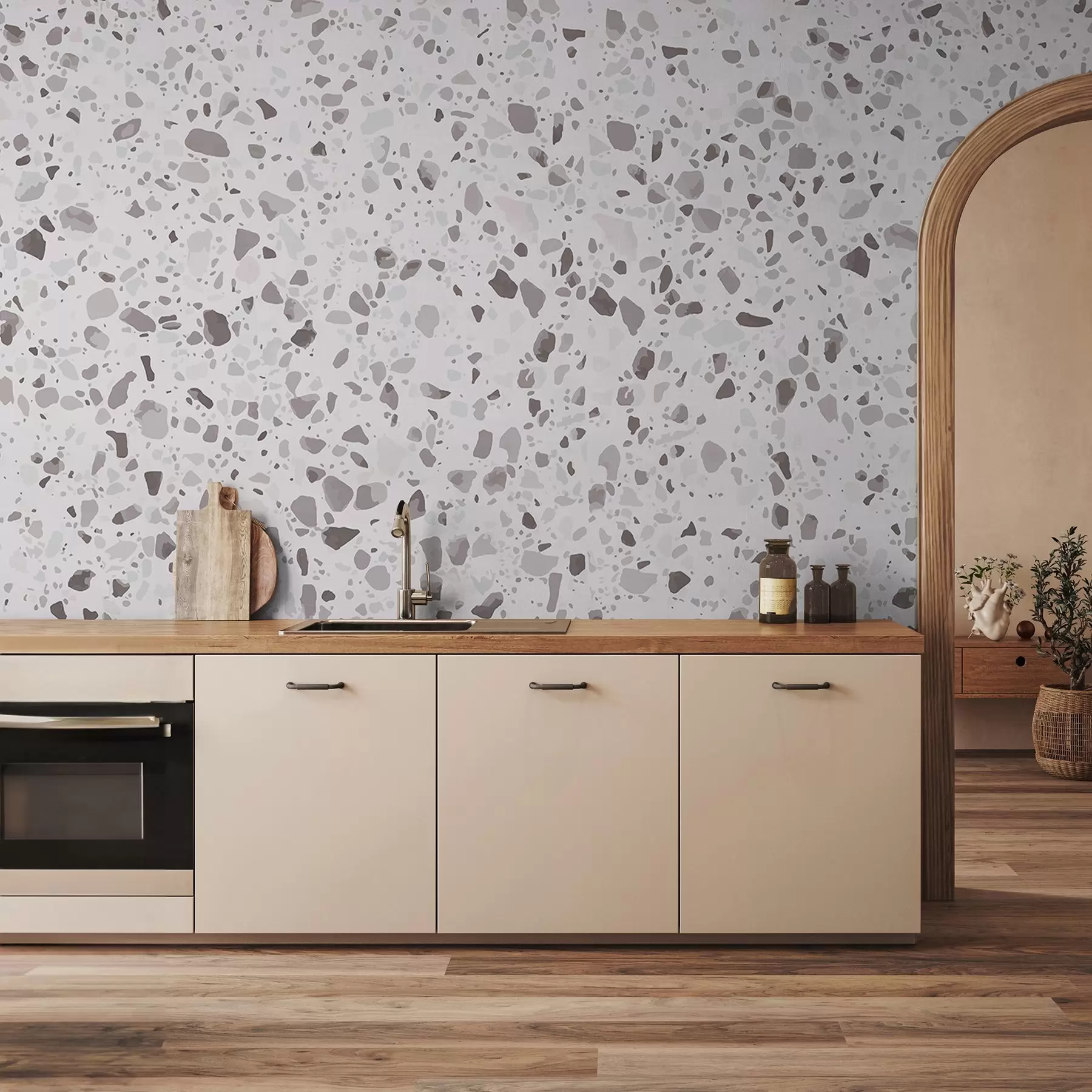 Fotobehang Elegant ontwerp met gespikkelde oppervlaktestructuur u99669