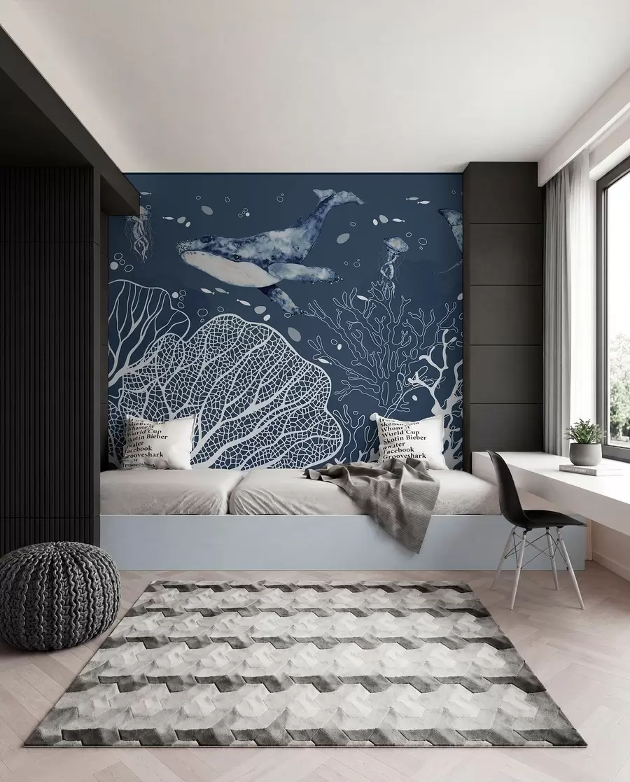 Fotobehang Onderwaterwonderen in sereen blauw w00848v1
