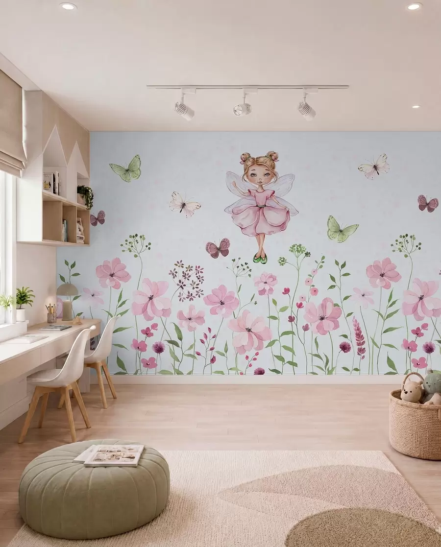 Fotobehang Fee van de bloemenweide w01460