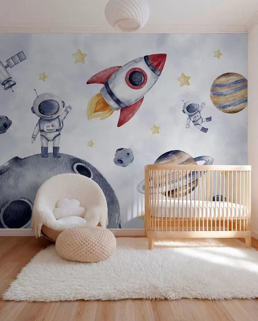 Fotobehang Astronauten in de ruimte w01461