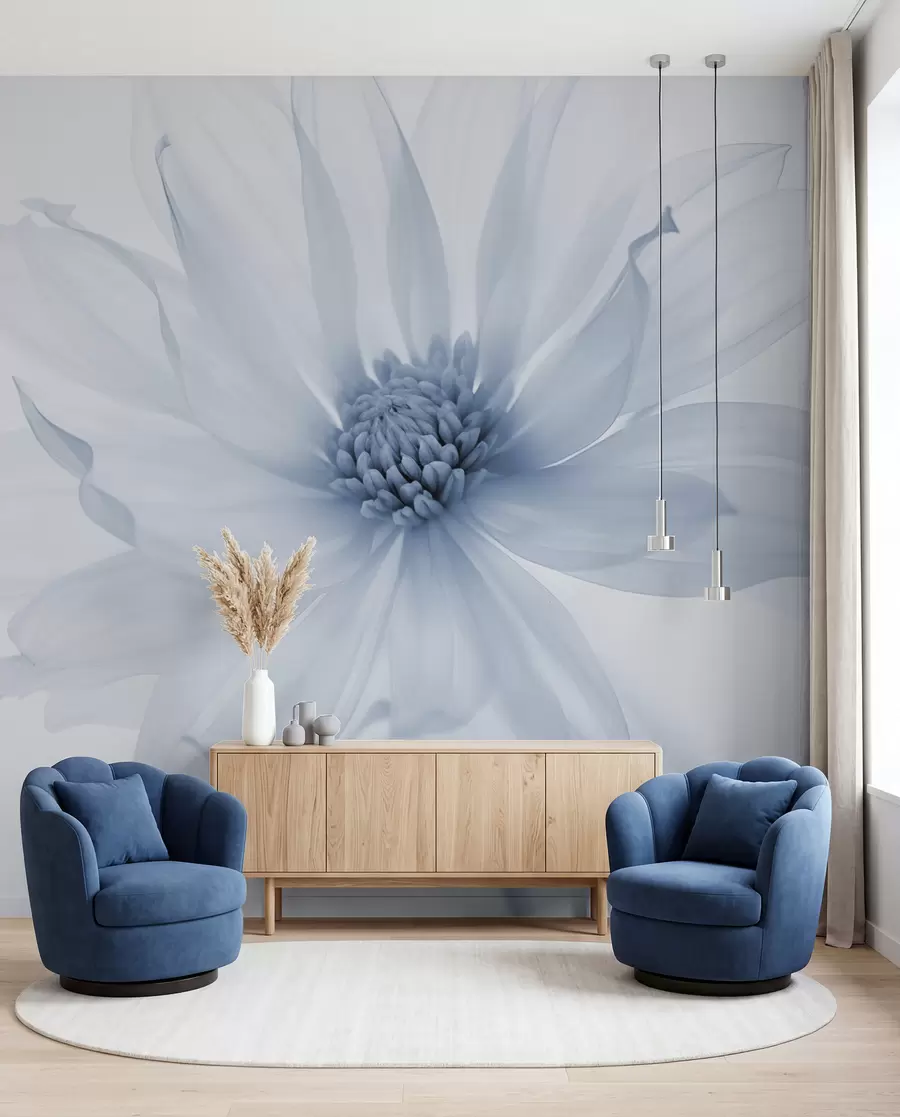 Fotobehang Een bloem in blauw w02077