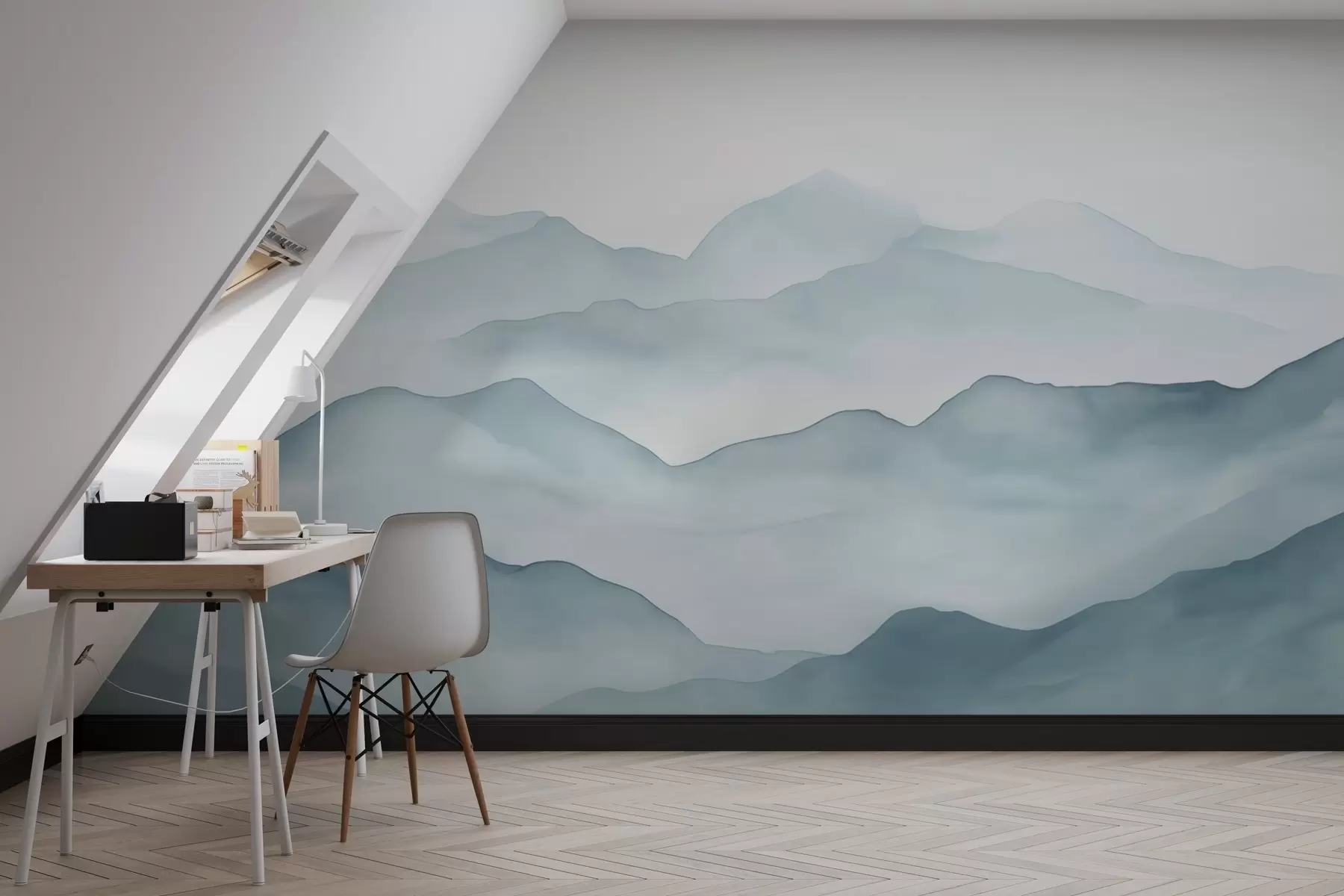 Fotobehang Abstracte bergen w02078