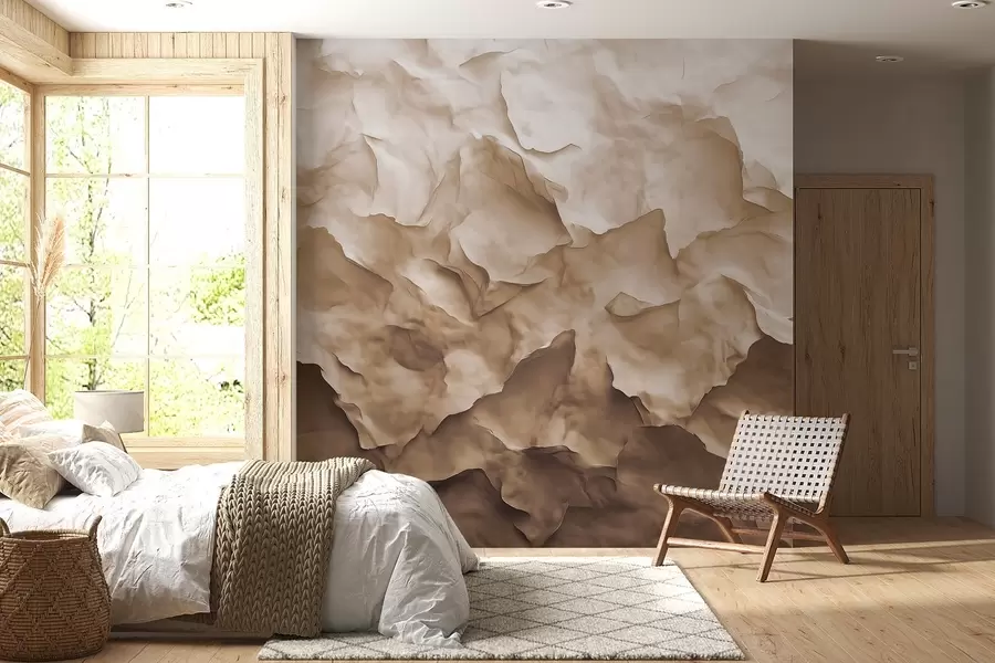 Fotobehang Textuur met beige en wit kleurverloop w02067v1