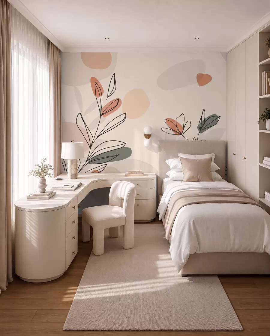 Fotobehang Bloemen boho stijl w02103