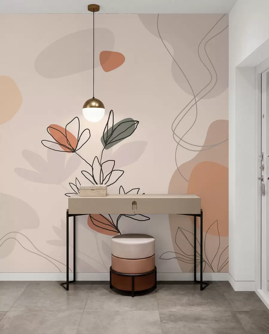 Fotobehang Bloemen boho stijl w02103