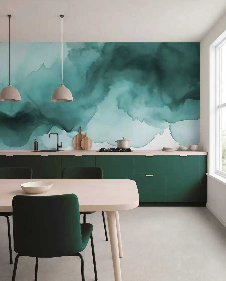 Fotobehang Abstracte verdunningen van verf w02114