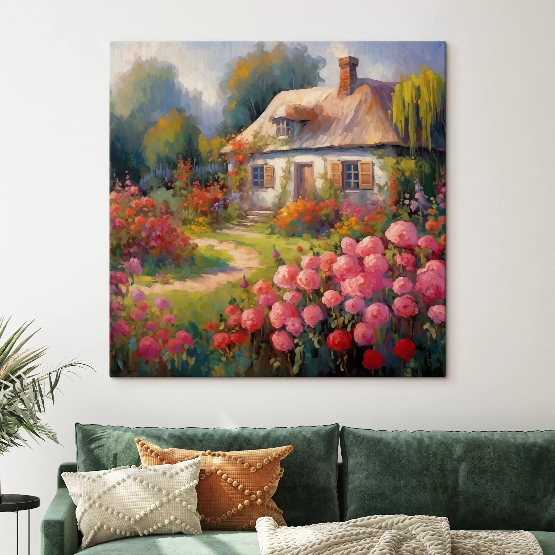  Schilderijen Huisje in de rozentuin s41491