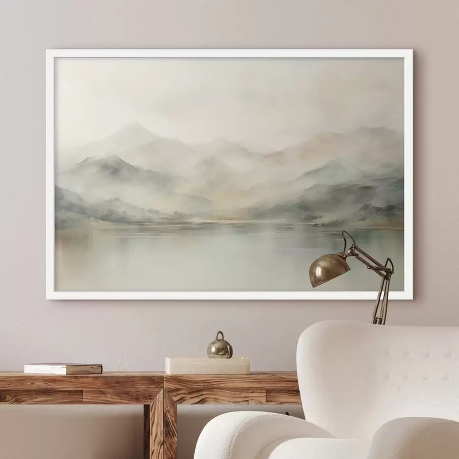 Fotobehang Aquarel bergen f41600