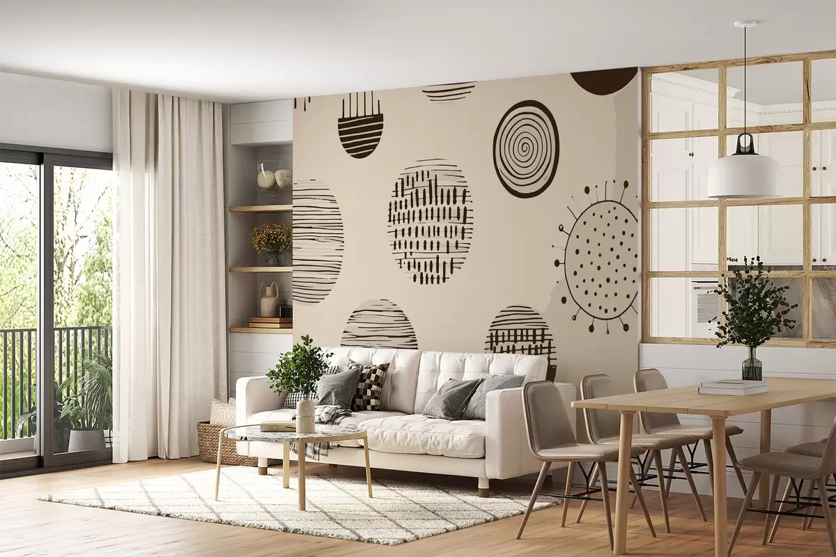 Fotobehang Abstracte grafische patronen w02163