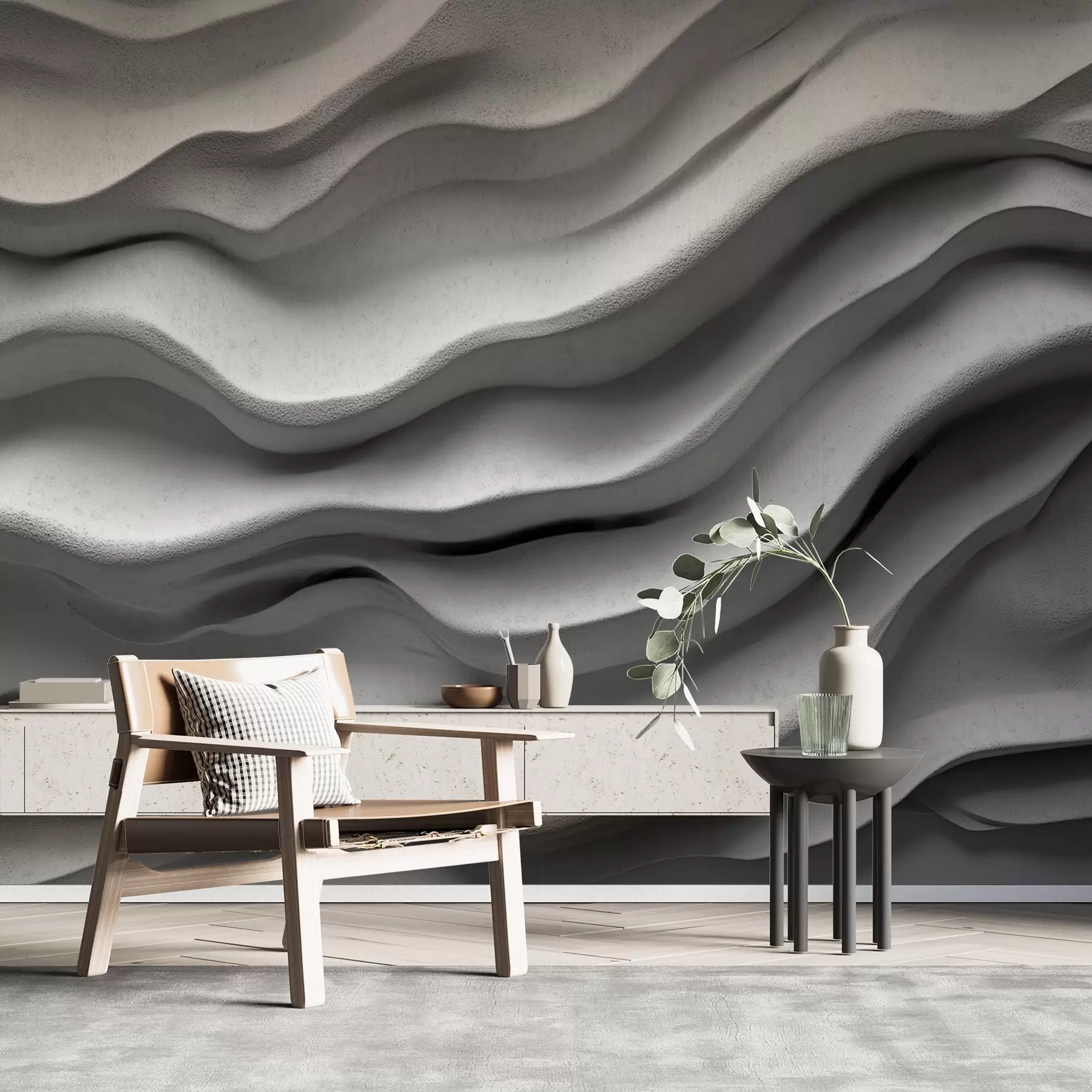 Fotobehang Сoncrete textuur van glad reliëf w02233