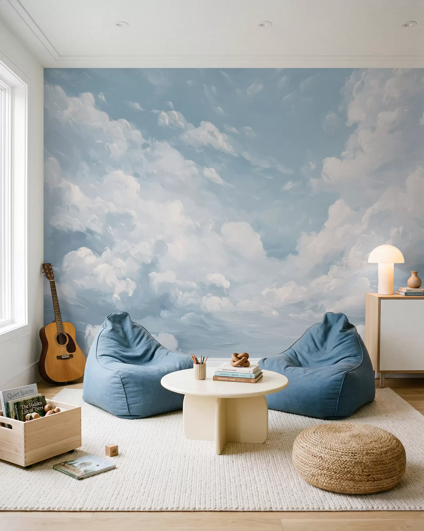 Fotobehang Wolken in schilderachtig blauw w02313