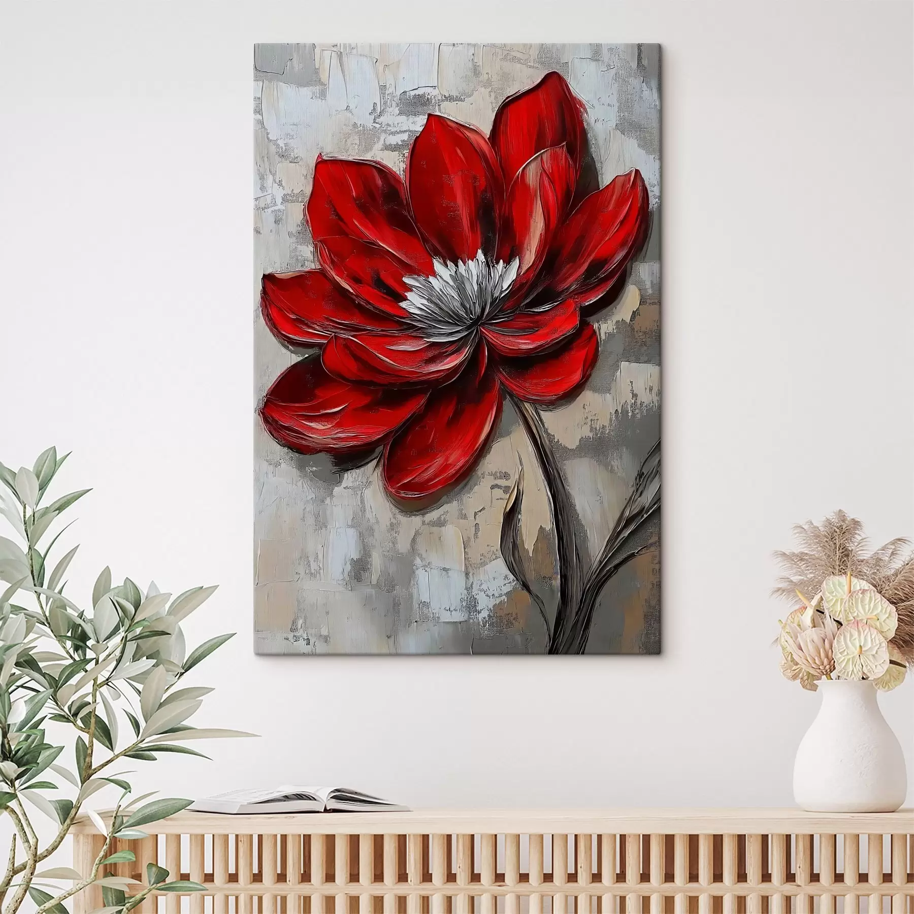 Fotobehang Een rode bloem s41821