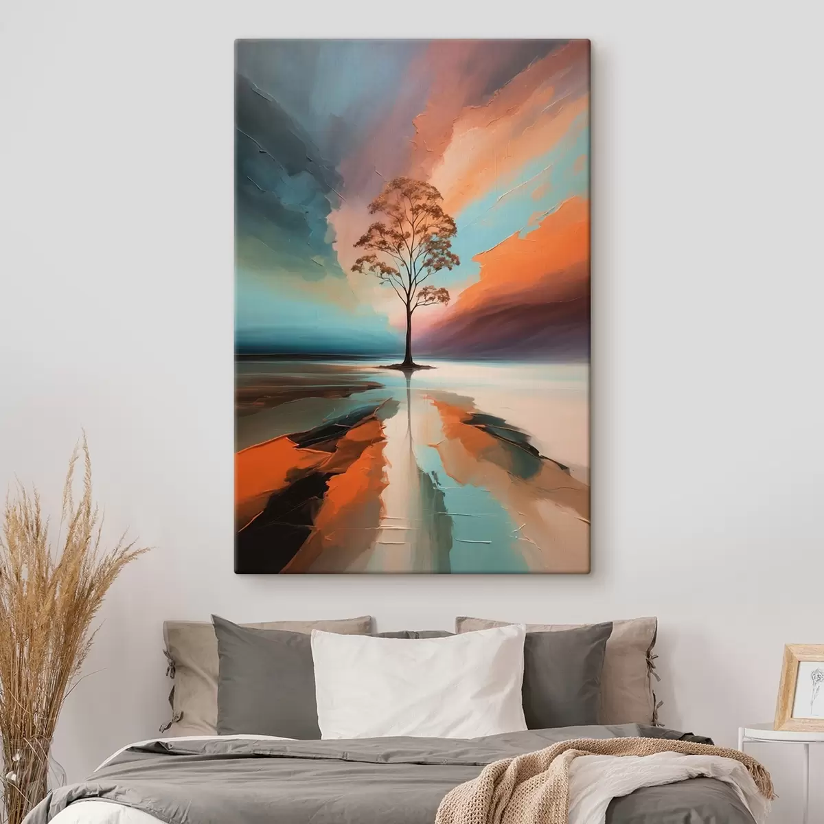  Schilderijen Boom op abstracte acrylachtergrond s41581