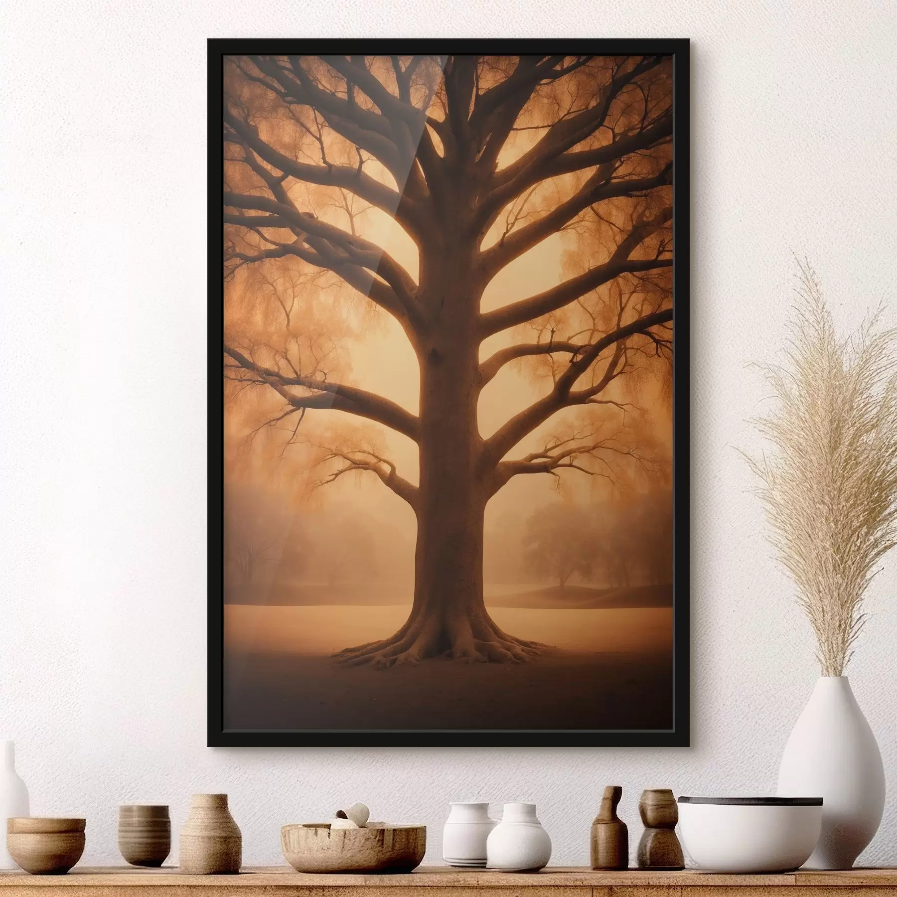Fotobehang Boom in zandstorm f41529