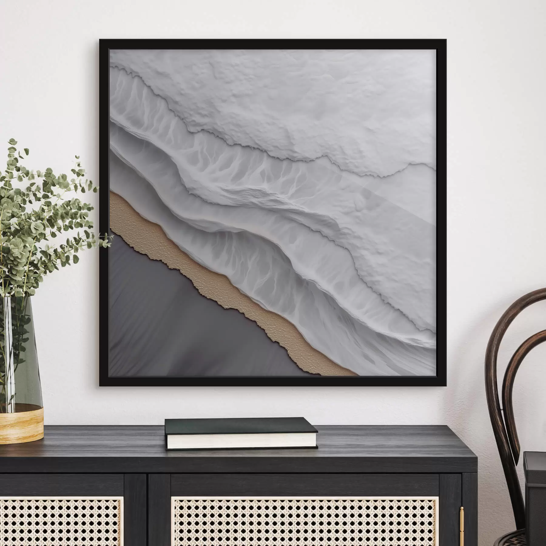 Fotobehang Abstractie met golven f41651
