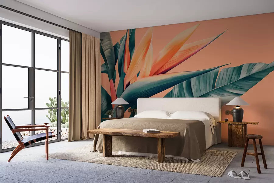 Fotobehang Grote strelitzia w08454