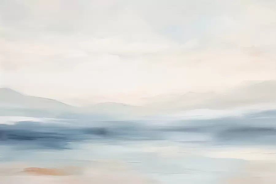 Fotobehang Minimalistisch zeelandschap w02409