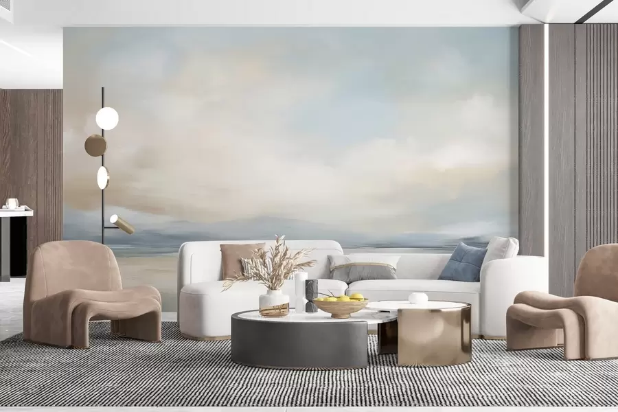 Fotobehang Landschap in rustige tinten w02413