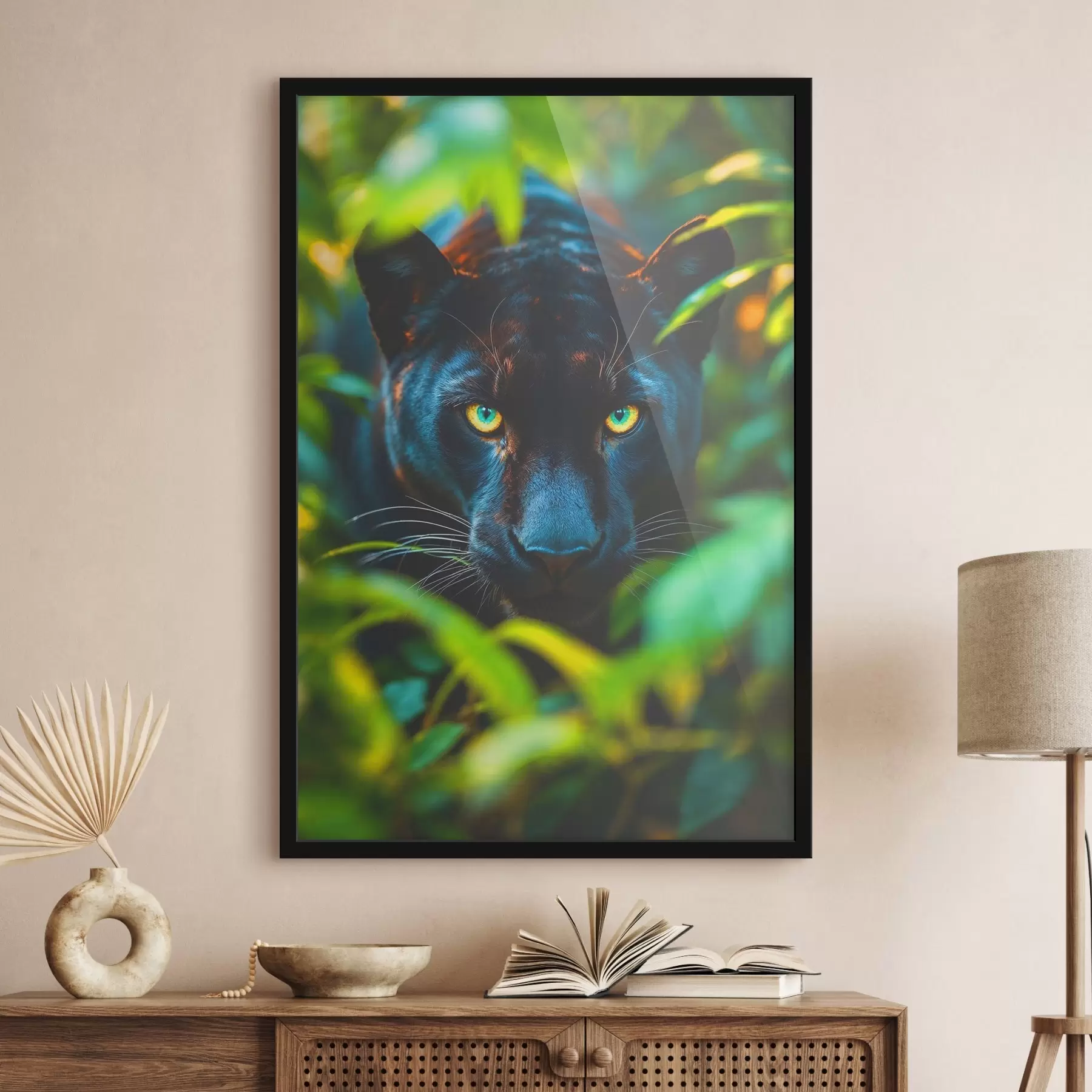  Schilderijen Zwarte panter in de jungle f41930